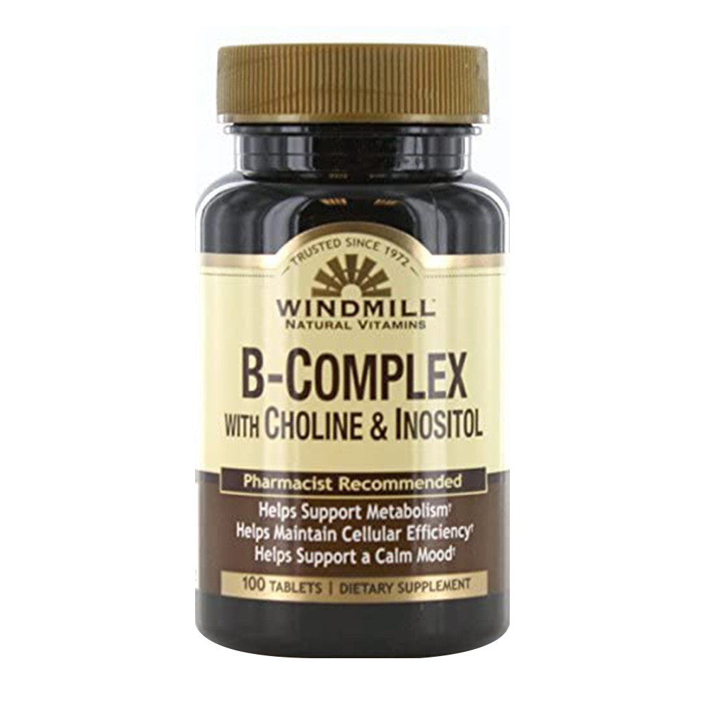 Windmill B-Complex Tablets With Choline And Inositol - 100 Ea